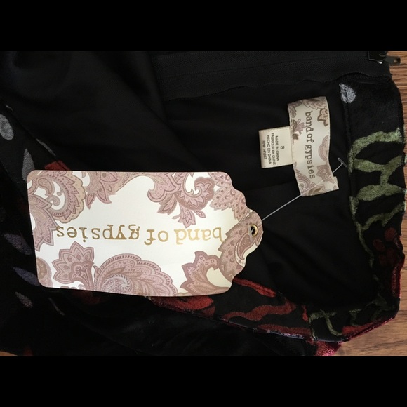 Band Of Gypsies velvet burnout skirt - Picture 3 of 5